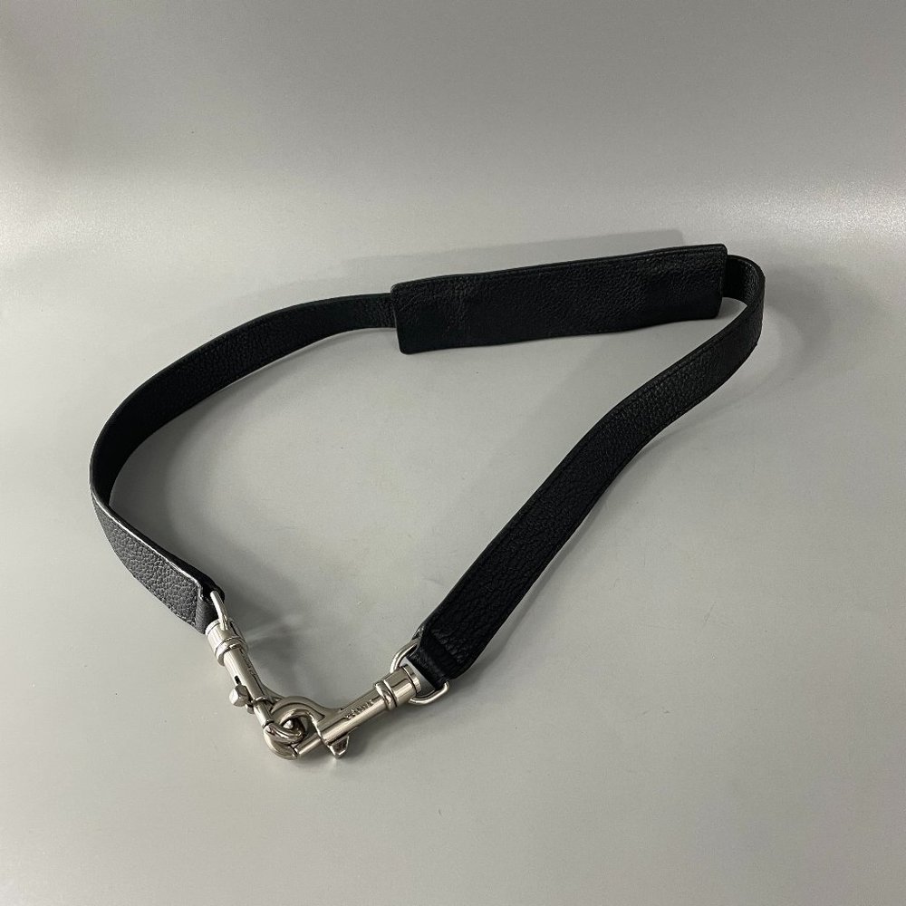 Celine Black Pebbled Leather Strap with Shoulder Pad